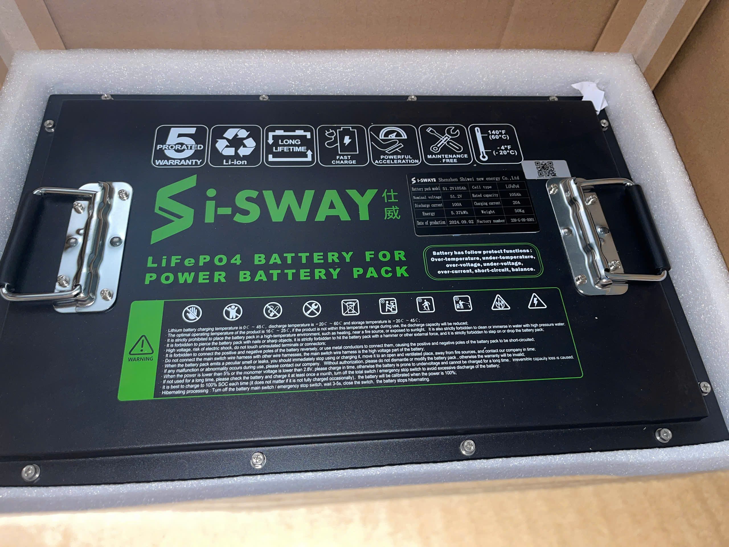 Pin Lithium 48v/105 Ah